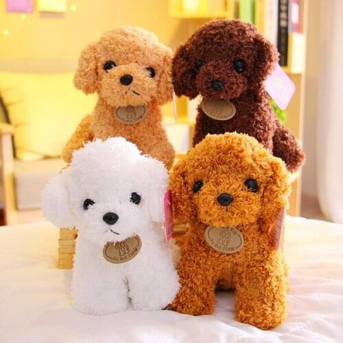 Simulation Kawaii New Teddy Dog Soft Stuffed Animals Plush Toys Bedroom Decor for Children Kids Gift
