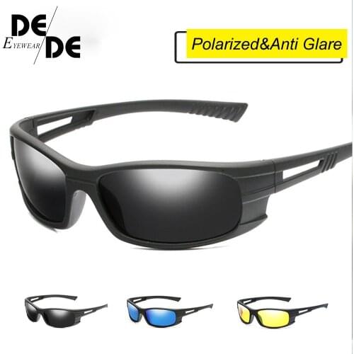 Men Polarized Sun Glasses UV400 Black Frame Plastic Sunglasses Women Oval Driving Sport Glasses Gafas De Sol G063