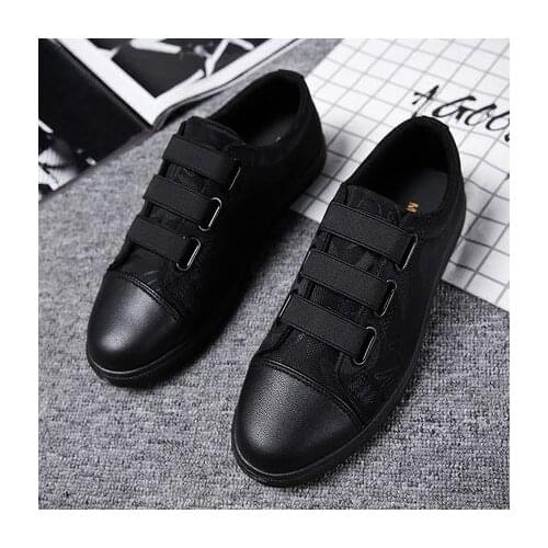 New High Quality Mens Trendy Shoes Breathable Mens Casual All Black Canvas Shoes Student Sports Flat Male shoes