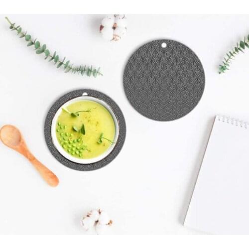 New Heat Insulation Mat Square Round Kitchen Pot Mat Simple Anti Scalding Dining Table Honeycomb Silicone Heat Insulation Mat