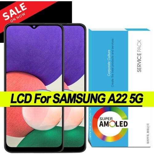 Original 6.6" LCD For Samsung Galaxy A22 5G Display Touch Screen Digitizer Assembly With Frame SM-A226B SM-A226B/DS SM-A226B/DSN