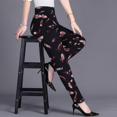 Autumn Winter New Women Elastic Waist Thicken Warm Straight Pants High Quality Vintage Cotton Pants Pantalon Mujer X655