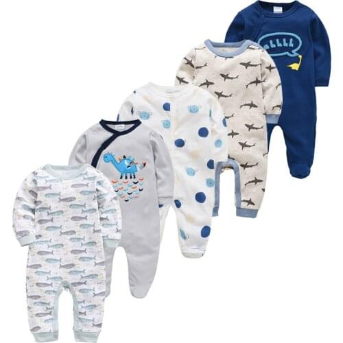 Baby Boys Pajamas Infant Sleepwear Cotton Full Sleeve Children Girl Clothes 5pcs/set Newborn Baby Clothes Ropa bebe Pyjamas
