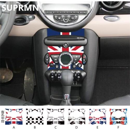 Suitable for BMW MINI ONE COOPER dashboard center console sticker rice flag interior modification car sticker