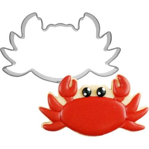 Crab Cookie Cutter Stainless Steel Biscuit Knife Baking Fruit Kitchen Mold Embossing Printing