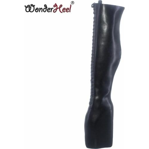 Wonderheel 2021 high heel 23cm wedges heel platform Over Knee fetish Matte leather Nightclub Cosplay fashion Thigh High Boots