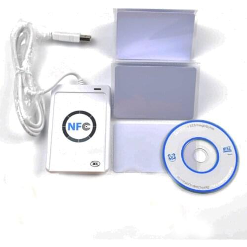 USB ACR 122U NFC Contactless Smart IC Card Reader and Writer Support all 4 Types + 5pcs 13.56MHz NFC 1k s50 Cards +1 SDK CD