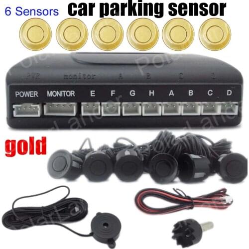 High quality hot 12V 9 colors available Car parking system reverse backup radar Alarm Beep Indicator Display 6 sensors