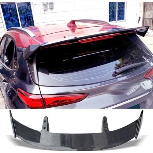 Trunk Spoiler For Hyundai Kona 2017-2020 Type TE Carbon Surface Car Rear Trunk Wing ABS material Refit Accessories Spoiler