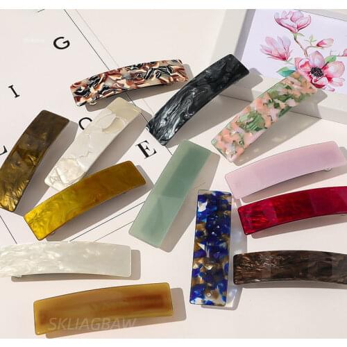 Vintage Hair Clips for Women Hair Barrettes Elegant Colorful Hair Clips Girls Hairclip Hair Accessories Acetate Hairpin 2021 New