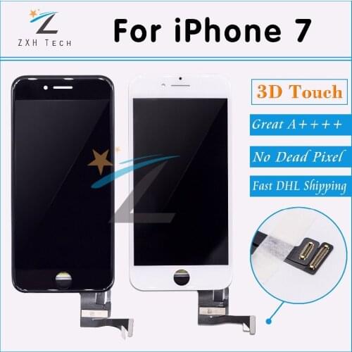 10PCS/LOT 100% Tested A++++ Replacement LCD For iPhone 7 LCD Display with Digitizer Assembly with 3D Touch Screen Free DHL Ship