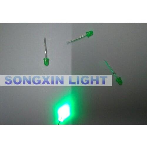 1000pcs F3 3mm Super Green Round Superbright LED Light LED diffused 520-535nm Jade green