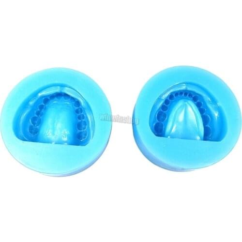 2Pcs Dental soft silicone full mouth mold and Toothless full mouth mold dental model For Dental Lab