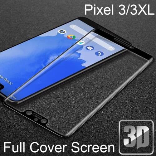 9H 3D Tempered Glass LCD Curved For Google Pixel 3 Full screen protector cover For Google Pixel 3 XL Protective film +colth