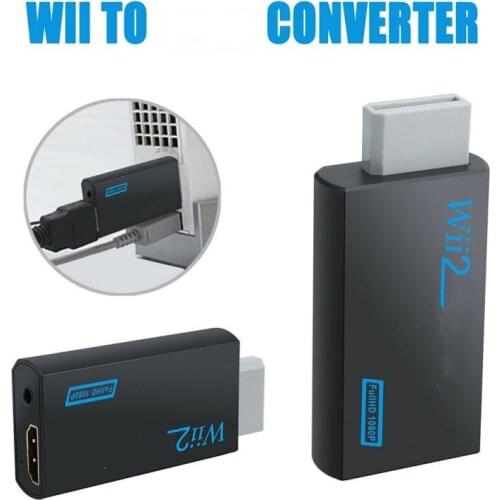 Wii Converter Adapter Full HD 1080P Converter 3.5mm Audio Video Cable For PC HDTV Support NTSC, PAL 480i, 480p, 576i