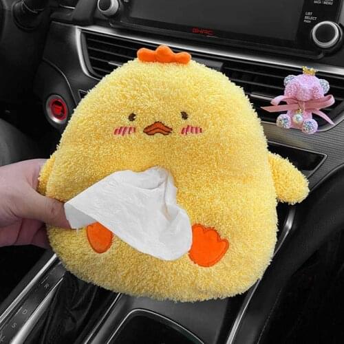 Car Tissue Box Car Creative Cute Paper Box Cartoon Car In-car Hanging Paper Towel Pumping Hand Box accesorio coche