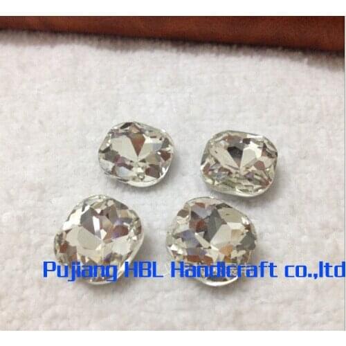 Free shipping 10mm 12mm14mmm18mm White Clear Baguette Shape Sew On Crystal Fancy Stones For DIY Wedding Decoration