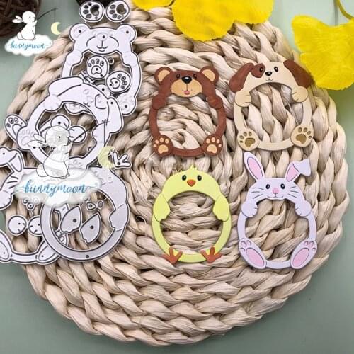 Bunnymoon New Lovely Animals Metal Cutting Dies Stencils for DIY Scrapbooking/photo Album stamps Decorative Embossing DIY Paper