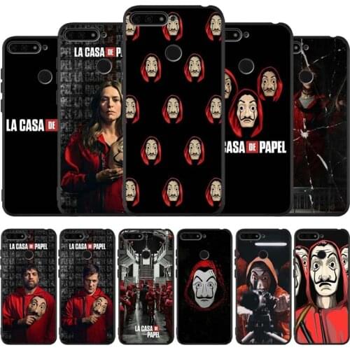 La Casa De Papel black Silicone Phone Case For honor 30 20 Pro 8 8X 9 10 20 Lite Mate 10 20 30 Lite Pro cover