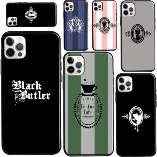 Black Butler Funtom Candy Kuroshitsuji Case For iPhone 11 Pro Max XS X XR 8 7 Plus SE 2020 Funda For iPhone 12 Pro Max mini Case