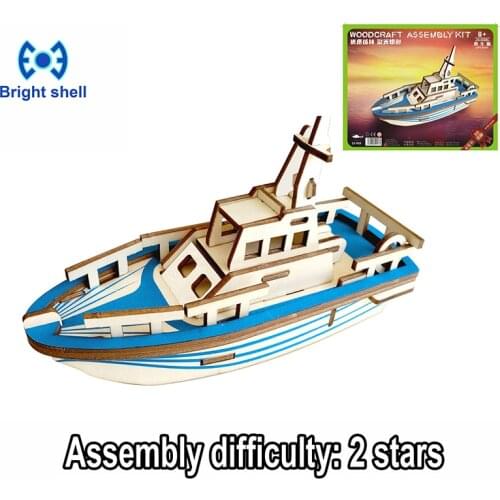 DIY arts and 3D ship Handmade Wooden Craft toys Party Arts Puzzles Model Decoration for children kid Toy Birthday Best Gift