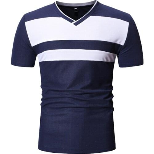 Mens Hit Color V Neck T Shirts 2020 Summer New Slim Short Sleeve Tee Shirt Homme Streetwear Casual Basic T Shirt Men Camiseta