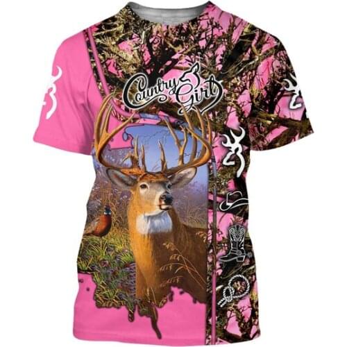 Deer 3D Printed t-shirts Men for women t shirts Fashion summer Short sleeve shirt Casual T-shirt tops drop shipping