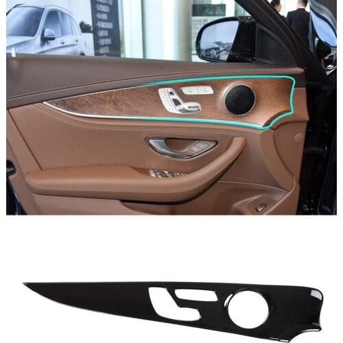 Gloss Black Car Door Decoration Panel Frame Cover Trim 4pcs For Mercedes Benz E Class E200l E260L