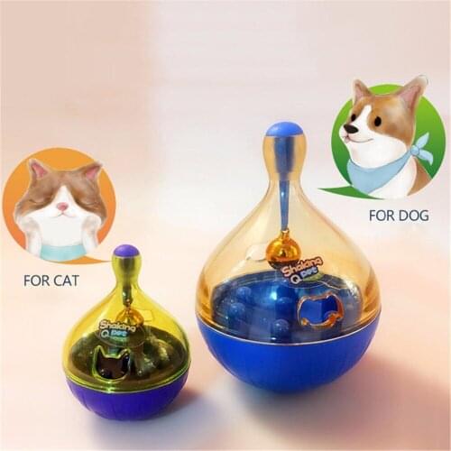 ABS Funny Pet Cat Dog Toy Tumbler Leakage Feeder Food Container Anti-depression Pets IQ Training Ball Toys For Dogs Cats