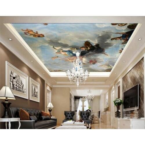 Classical European ceiling mural Ceiling Wallpaper Murals Living Room Bedroom Ceiling Mural Decor