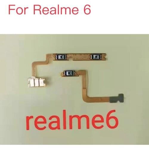 For Realme 6 Realme6 Power Volume Button Flex Cable Side Key Switch ON OFF Control Button Repair Part