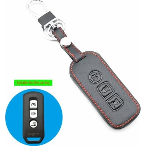 For Honda PCX SH 125 150 2016-2020 Super Cub 125 Motorcycle Scooter Remote Leather Case Key Fob Keyring 3 Buttons Cover