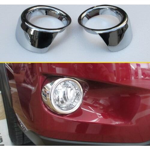Chrome Front Fog Light Cover For Subaru XV Crosstrek 2013 2014 2015 Foglight Lamp Molding Accessories