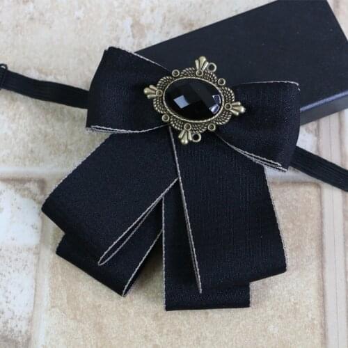 New Suits Man Brooches Pins Big Ribbon Bowknot Elastic String Bow Tie Collar Dress Fashion Jewelry Wedding Shirts Accessories