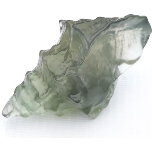 Natural Green Fluorite Conch Figurine Hand-Carved Quartz Crystal Animal Crafts Healing Crystal Stone Home Decoration