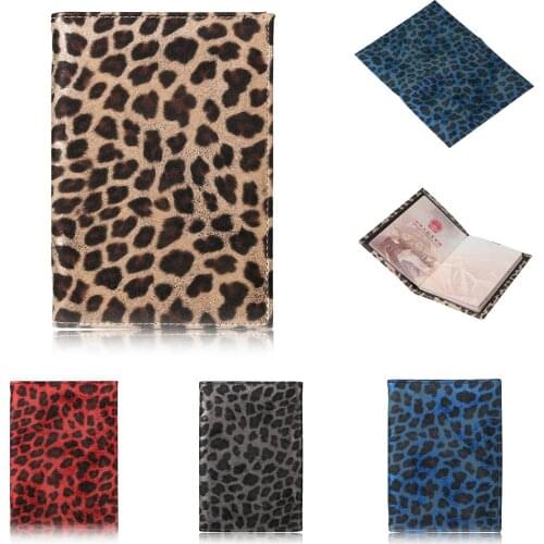 1pcs 4 Color Pu Leather Wild Leopard Style Passport Cover Case Card Case Passport Holder Id Card Holder Bank Card Holder