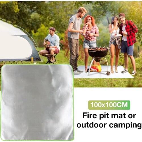 Fireproof Heat Resistant Barbecue Gas Grill Splatter Mat Suitable For Backyard Floor Protective Rug Practical Tool High Quality