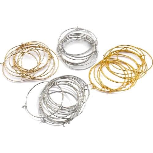 50 pcs 20/25/30/35mm Gold Hoops Earrings Big Circle Ear Wire Hoops Earrings Wires For DIY Jewelry Making Findings