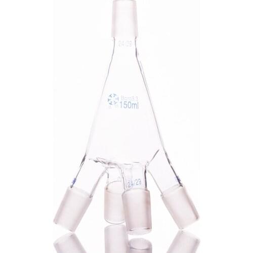Rotary vacuum receiver,Capacity 150ml,Joint 24/29,Four-way distillation receiving tube,Receiver fittings