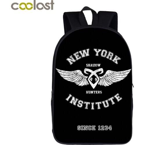 Shadowhunters Backpack For Teenager Boys Girls School Bags Backpack Women Men Casual Bag Student High School Backpack Bookbag