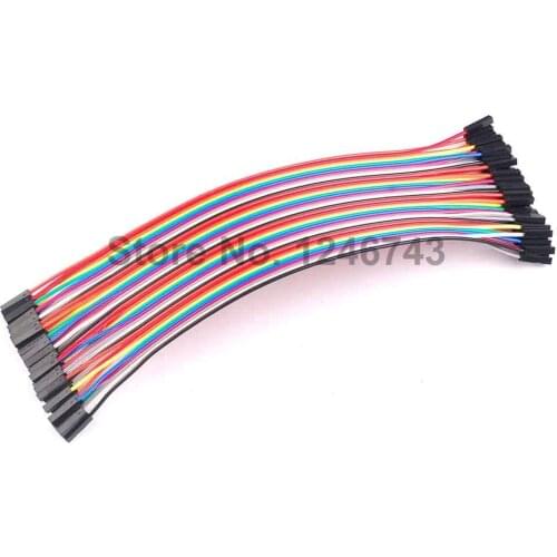 40PCS 20cm 1P-1P Female To Female Jumper Wire Dupont Cable For Arduino Breadboard