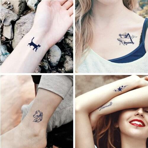 Juice Lasting Ink Tattoo Stickers Body Art Waterproof Temporary Tatoo Sticker Totem Lotus Moon Arm Fake Tatto For Men Women