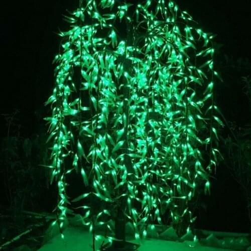 LED Artificial Willow Weeping Tree Light Outdoor Use 1152pcs LEDs 2m/6.6ft Height Rainproof Christmas Decoration