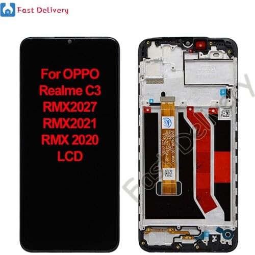 For OPPO Realme C3 LCD Display Touch Screen Digitizer Assembly For Realme C3 RMX2027 RMX2021 RMX 2020 lcd Replacement Accessory