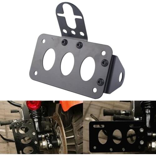 Motorbike Tail Light License Plate Holder Side Mount Bracket For Harley Chopper Cruiser Bobber with 20mm(3/4") axles