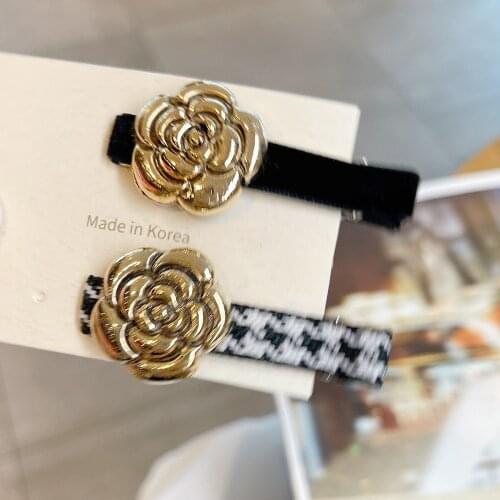 Korea Hair Accessories Flower Pearls Hair Clips For Women Crystal Hairgrips Hair Bows Spring Hairpins Barrette 4