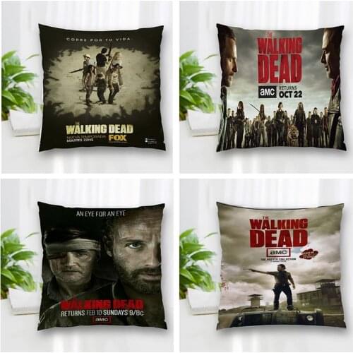 Custom Square Pillowcase The Walking Dead Soft Pillow Cover Zippered More Size Two Sides DIY gift Pillowcase 35x35cm 60x60cm