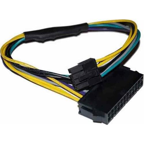 1pc ATX 24Pin Female to Motherboard 8Pin Male for DELL Optiplex 3020 7020 9020 T1700 Server Adapter Power Cable Cord 30cm
