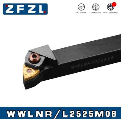 1pcs WWLNR2525M08 WWLNL2525M08 Lathe Tool Holder WWLNR WWLNL CNC Lathe Arbor Machining Cutter External Holders Lathe Tools