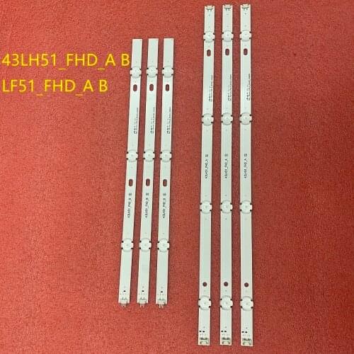 10set=60pcs LED backlight Strip for LG 43LH590 43LJ515V 43LH510V 43LH570V 43LH51_FHD_B A LF51_FHD_A LGE_WICOP_FHD 43INCH